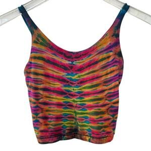 Kathmandu Imports Strappy Back Tie Dye Crop O/S Multicolor Sleeveless Boho